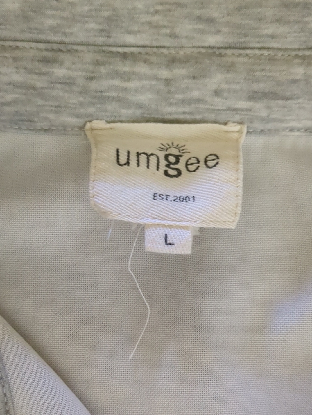 Umgee Women's Light Gray Oversized Sweatshirt, Size Large - Picture 3 of 7